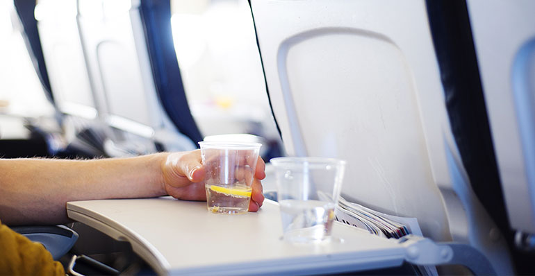 Drinking on a flight