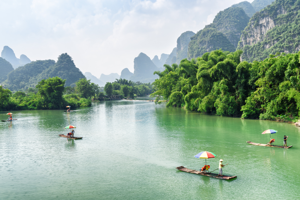Experience extraordinary landscape like this Yangshuo jade-green waterway when you take a tailor-made holiday with Alfred&.