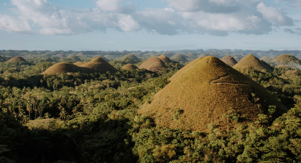 Experience attractive Philippine landscape like these limestone mounds named the Chocolate Hills in Bohol when you take a tailor-made holiday with Alfred&.