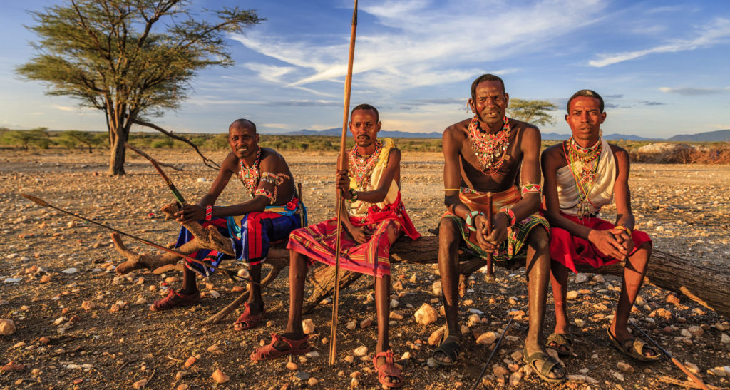 Meet friendly Kenyan locals like these members of the Samburu tribe when you take a tailor-made holiday with Alfred&.