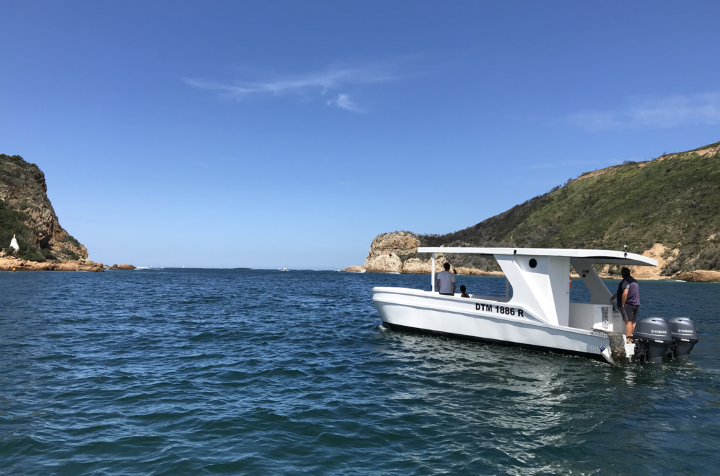 Oyster boat cruising out of Knysna, South Africa