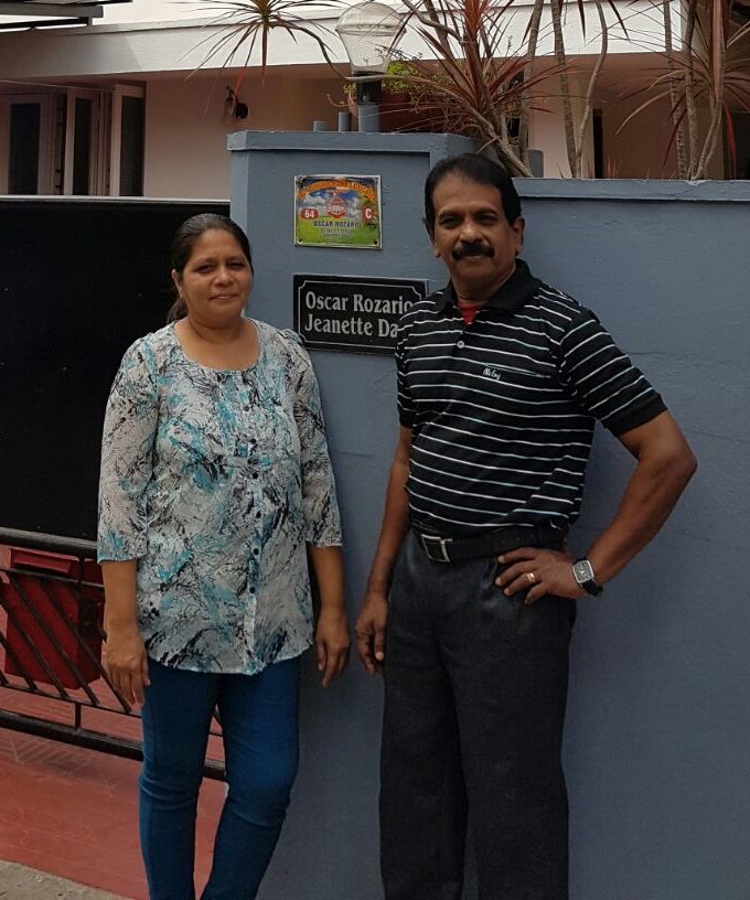 Oscar and Jeanette Rozario, Family hosts in Kerala