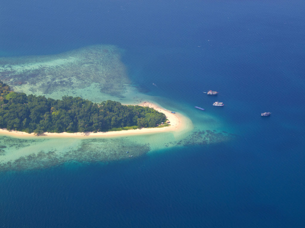 Experience extraordinary Indian sights like this aerial view of the Andaman archipelago when you take a tailor-made holiday with Alfred&.
