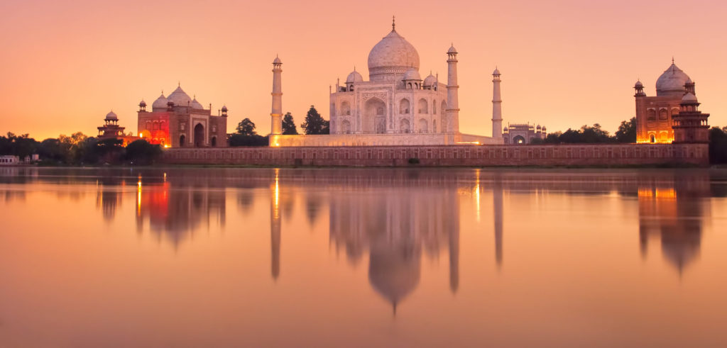 Discover remarkable Indian sights like this view of the Taj Mahal at sunset when you take a tailor-made holiday with Alfred&.