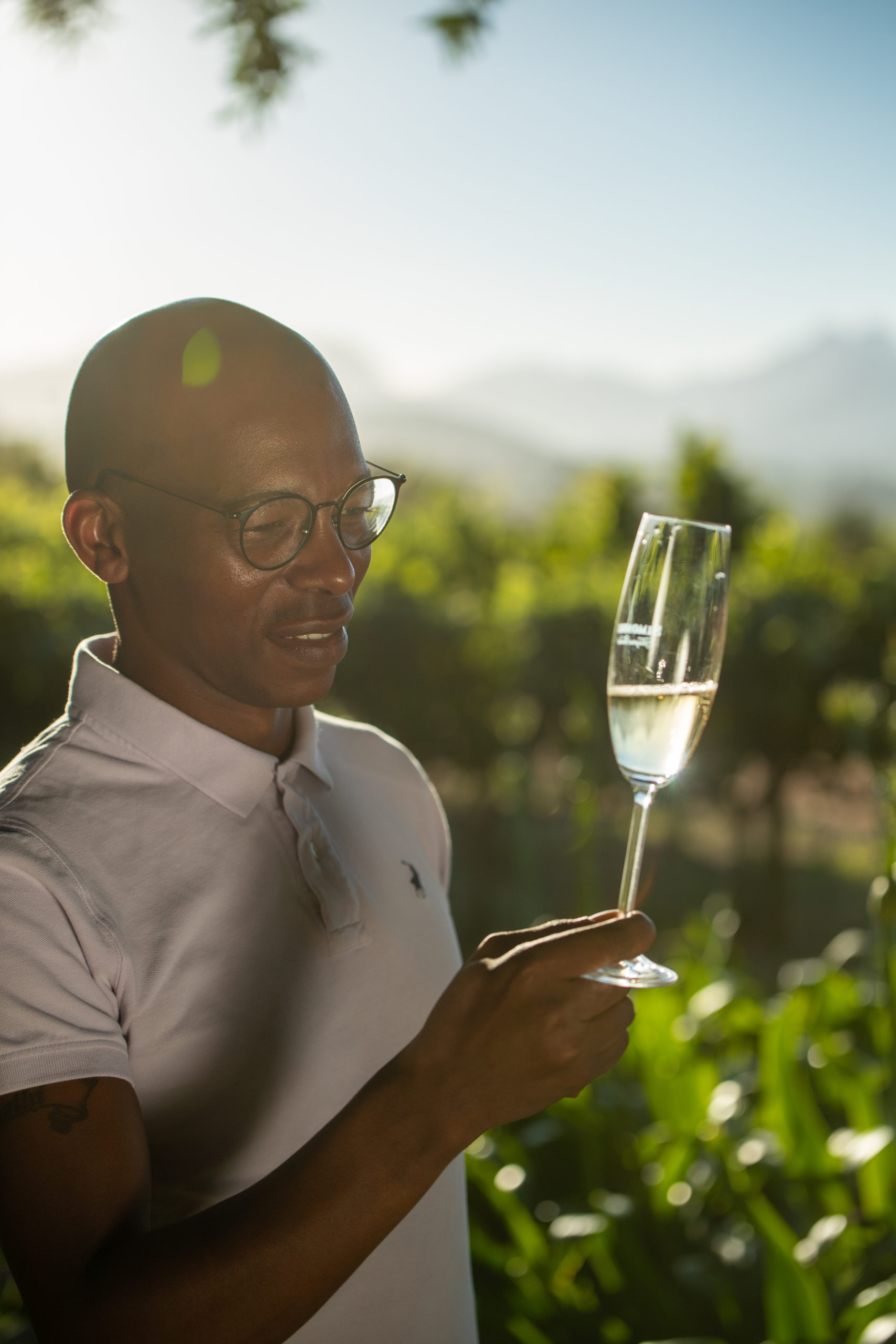 Luvo Nvetzo, One&Only Cape Town's Head Sommelier in the vineyards