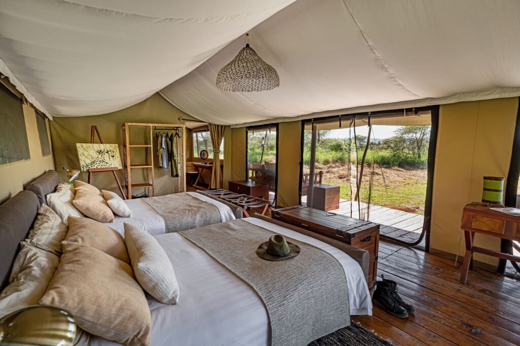 Stay in stylish authentic tents like this at Lemala Ewanjan when you take a tailor-made holiday with Alfred&