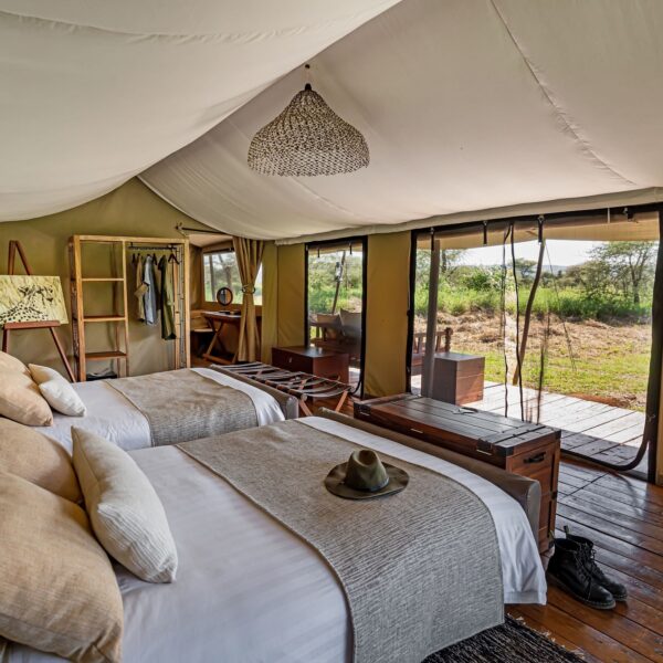 Stay in stylish authentic tents like this at Lemala Ewanjan when you take a tailor-made holiday with Alfred&