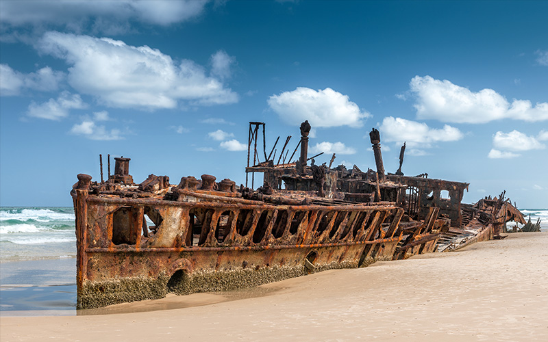SS Maheno wreck on Fraser Island
