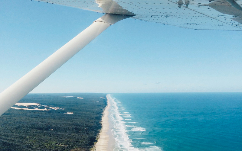 Flight over 75 Mile Beach