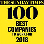 The Sunday Times’ 100 Best companies to work for 2018
