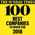 The Sunday Times’ 100 Best companies to work for  2018