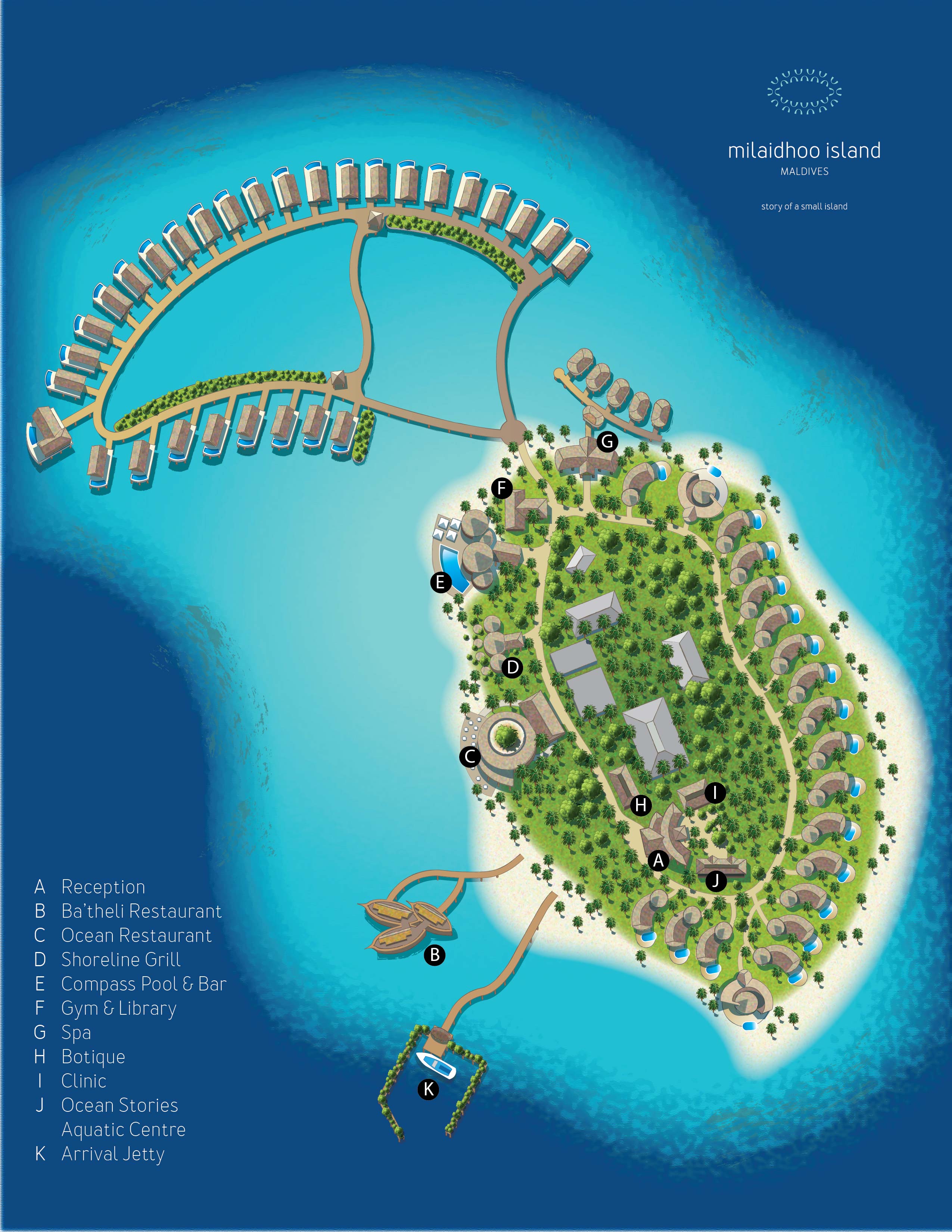 Veligandu Island Resort Map Milaidhoo Island Maldives Map - Kuoni Travel