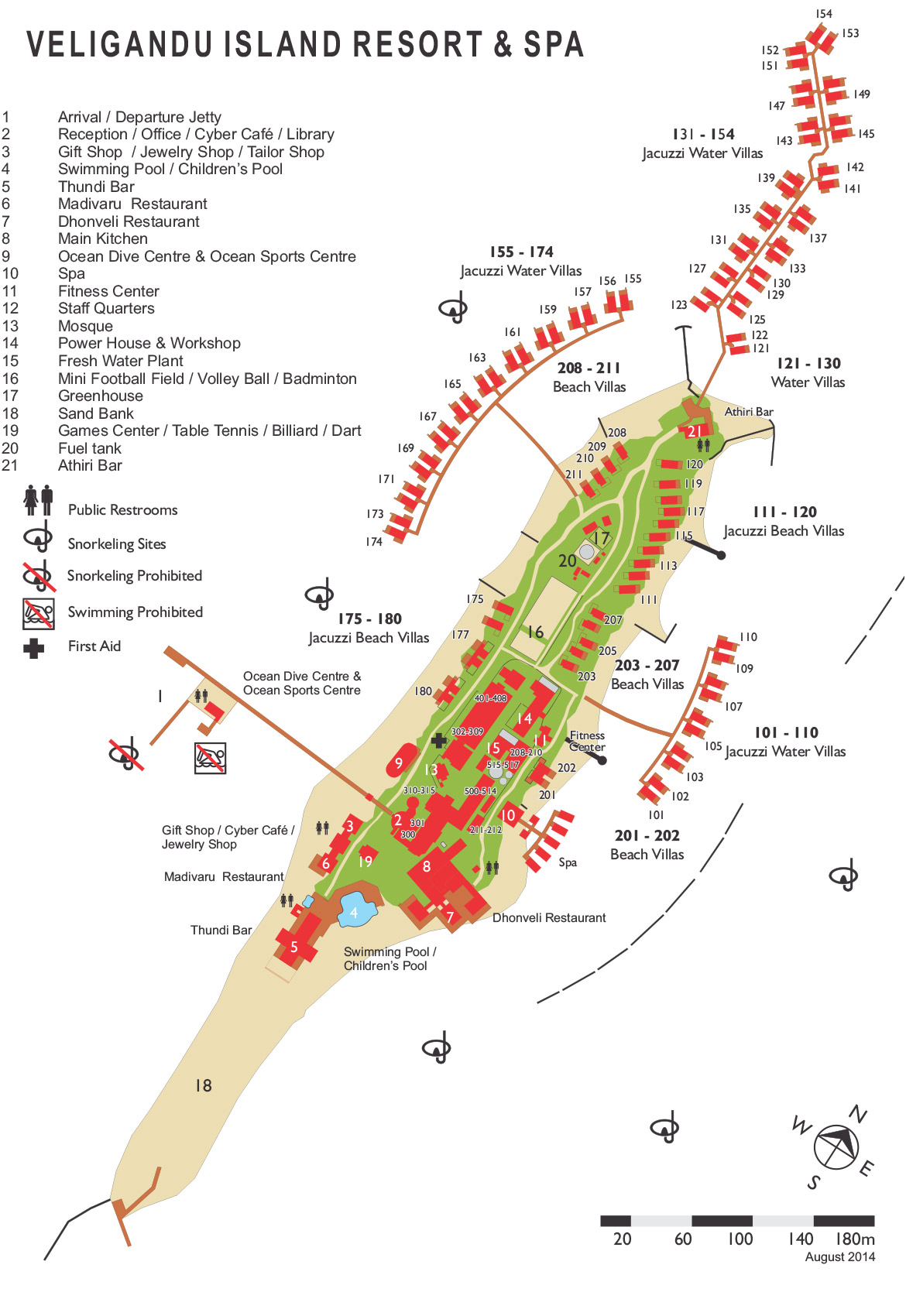 Cinnamon Dhonveli Maldives Resort Map Veligandu Island Resort & Spa Map - Kuoni Travel
