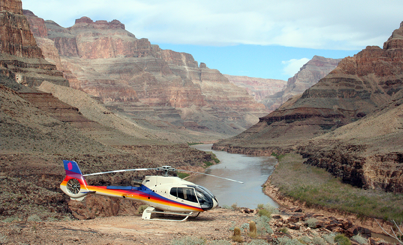 Helicopter in Grand Canyon
