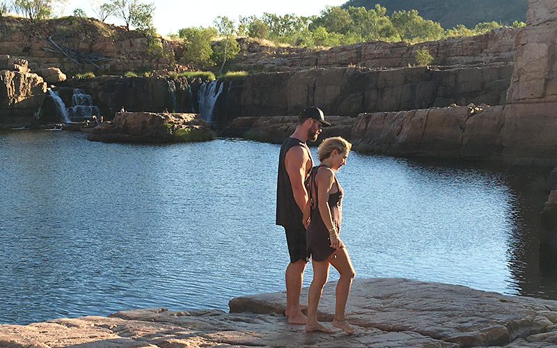 Chris and wife Elsa on Kimberley River