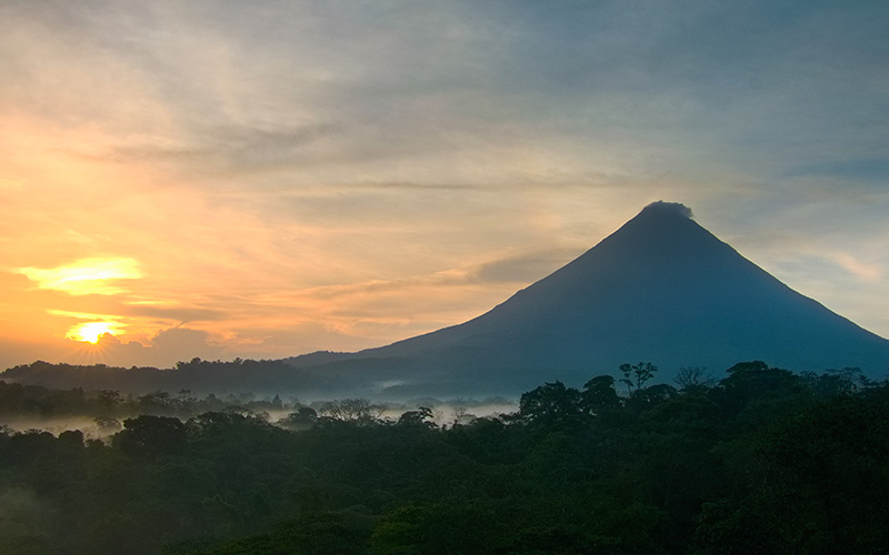 Arenal Volcano at sunset