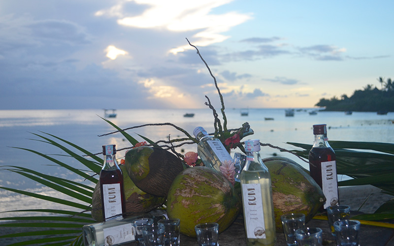 Rum on the beach
