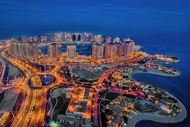 The Pearl-Qatar at night