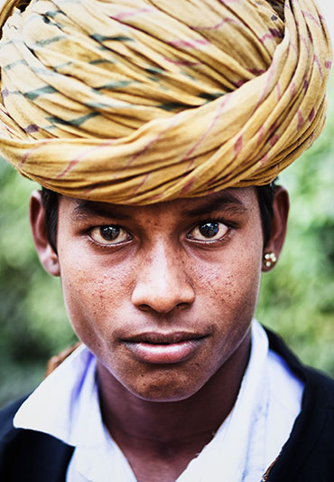 Young Man at Arts Festival, Delhi, India