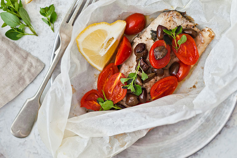 Roasted Seabass and Tomatoes Recipe
