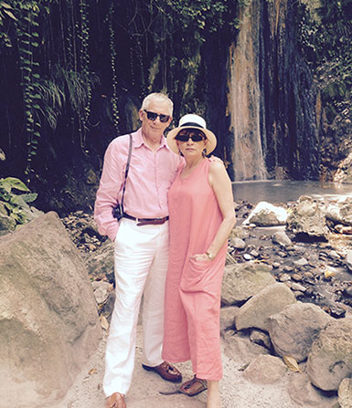 Nick and Catherine at Diamond Falls Botanical Gardens