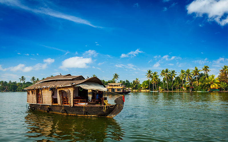 Explore the backwaters in Kerala