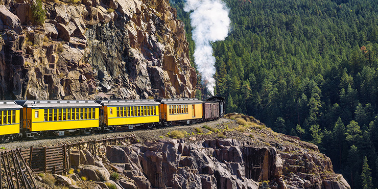 Historic steam engine train in Colorado