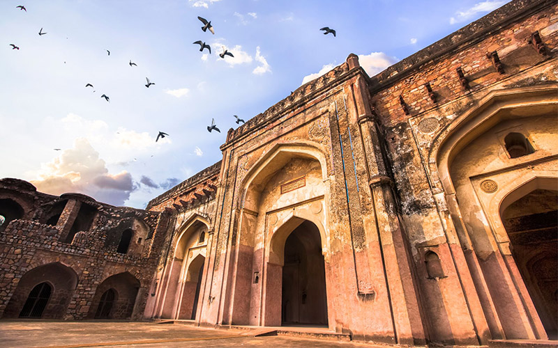 The Khairul Manzil Masjid at Purana Qila