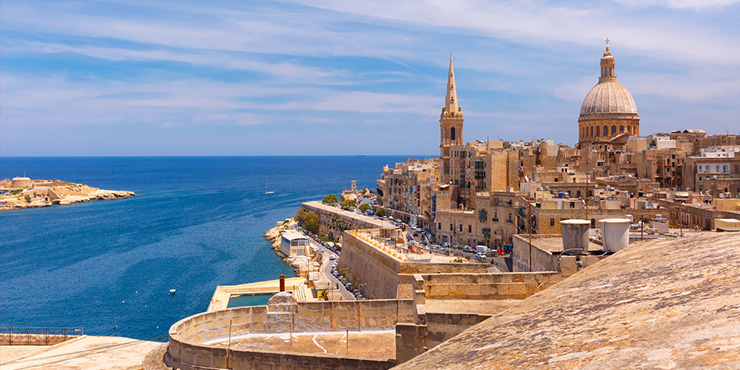 Domes and roofs of Valetta, Malta