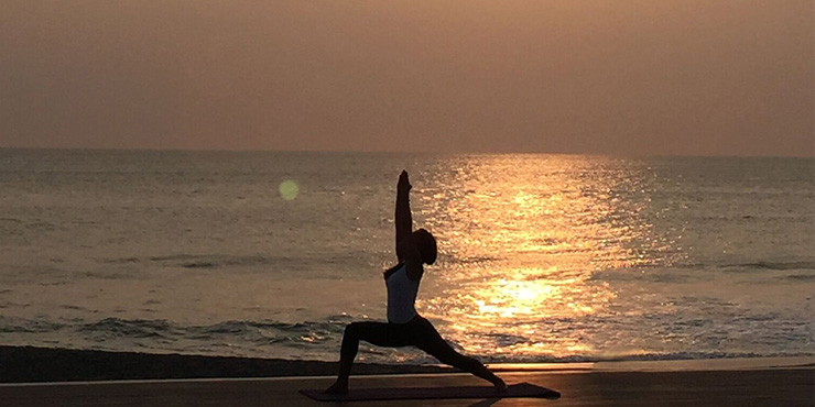 Sunset yoga at Alila Seminyak & Studios