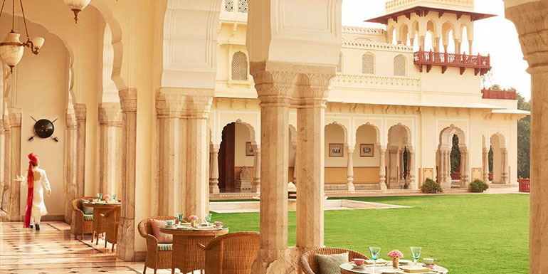 Have afternoon tea at the Verandah Café at Taj Rambagh Palace