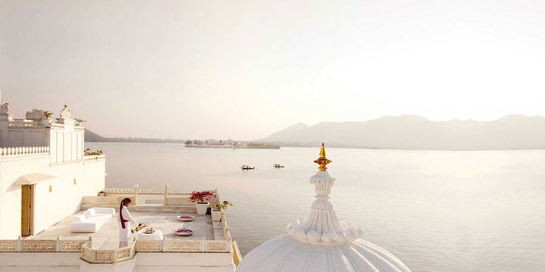 Take in the views of Lake Pichola from Taj Lake Palace