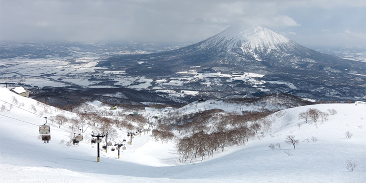 Ski runs in Hokkaido