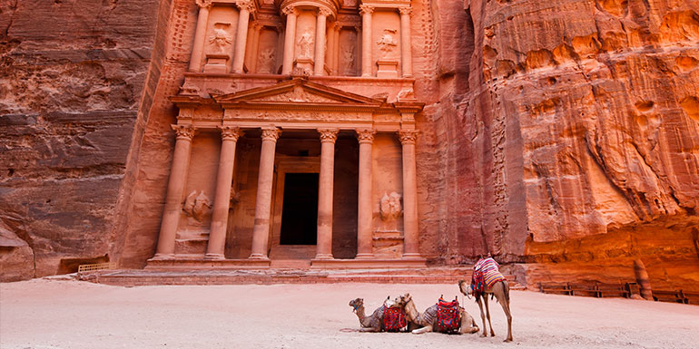 The Treasury at Petra in Jordan