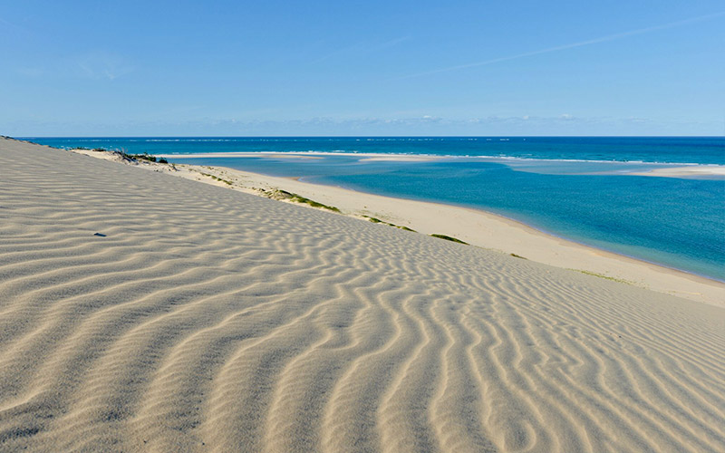 The sand dunes of Bazaruto Island