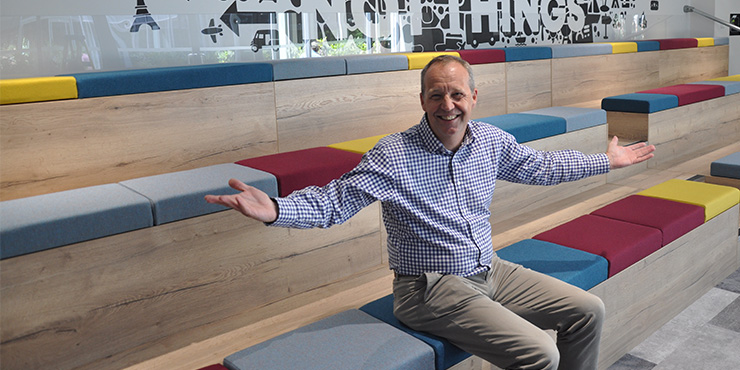 Derek Jones in Kuoni's new head office