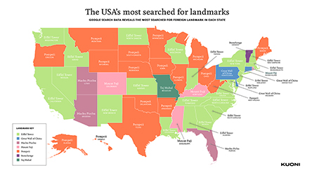 USA's Most Searched For Landmarks