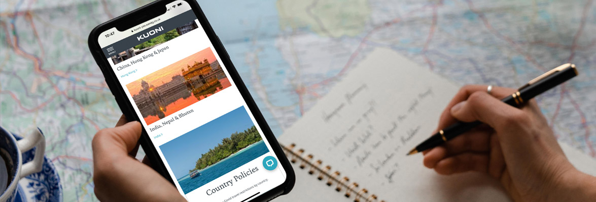 Kuoni Launches Covid Travel Advice Hub to guide people through the Covid-19 travel maze